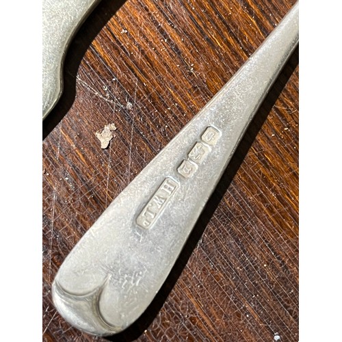 188 - Collection of American silver forks spoons and sugar tongs