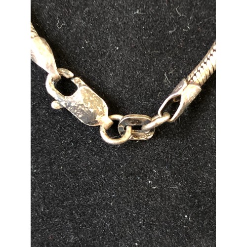 194 - Italian Silver necklace with MOP pendant