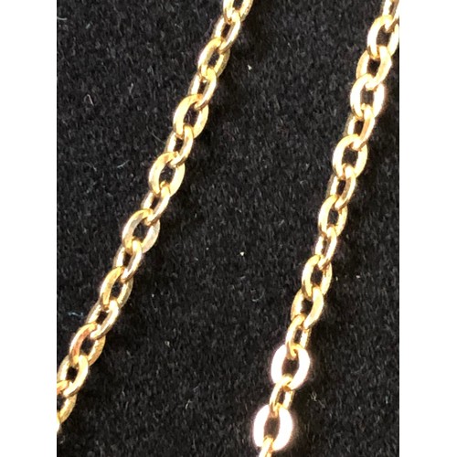 196 - Gold plated necklace with circular jewelled pendant