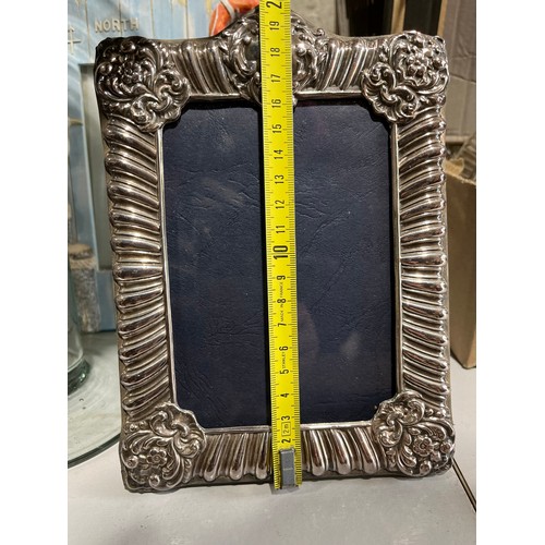 202 - Silver hallmarked photo frame. London SFP Date letter T