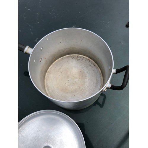 358 - Crown Merton. Large Aluminium and Bakelite handled saucepan with lid.