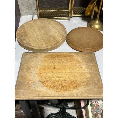 362 - 3 wooden bread boards