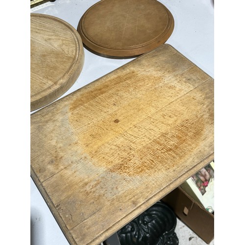 362 - 3 wooden bread boards