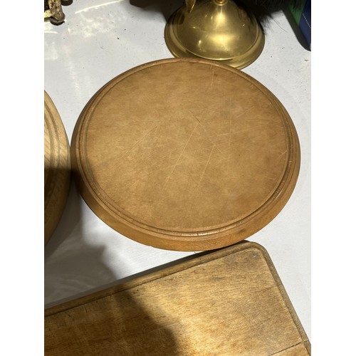 362 - 3 wooden bread boards