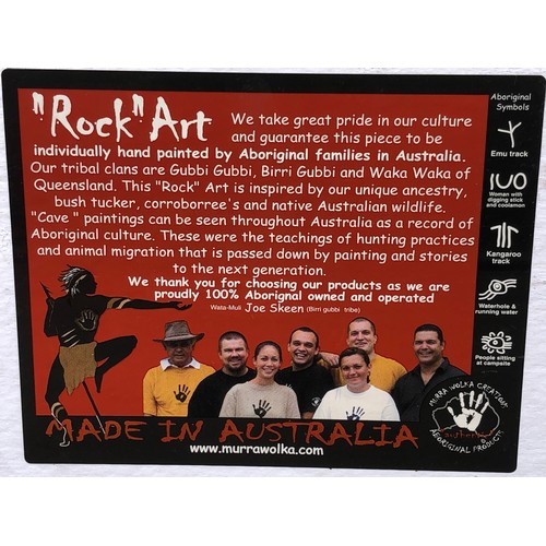 813 - Rock Art. Aboriginal Austrian hand painted in Queensland by genuine tribal clans