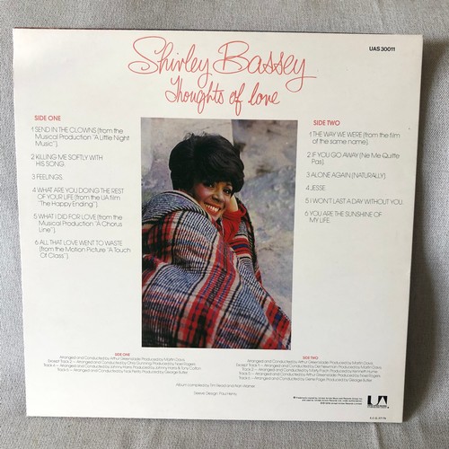 5 - Shirley Bassey. Thoughts of love. United Artists records UAS3001