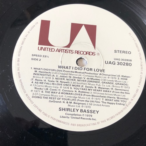 6 - Shirley Bassey. What I did for love. Liberty UAG 30280.