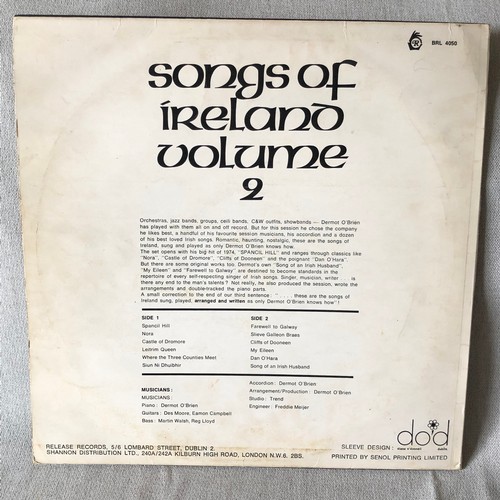 24 - Songs of Ireland volume two. Dermot O’Brien  Release records  BRL 4050