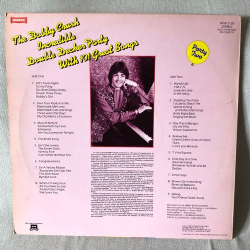 28 - The Bobby Crush incredible double-decker party with 101 great songs. Party two. Warwick records WW 5... 