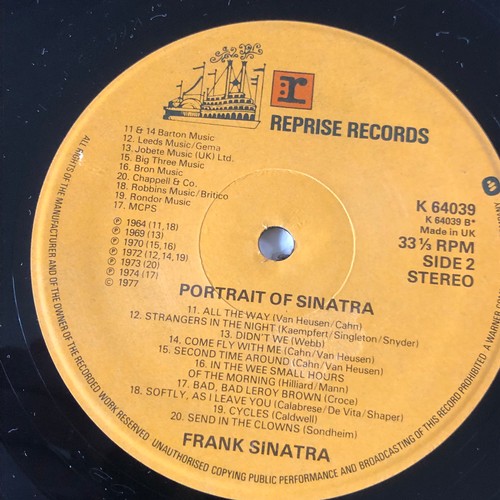 37 - Portrait of Sinatra. 40 songs from the life of a man. Reprise records K64039.