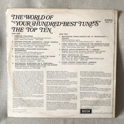 44 - The world of your hundred best tunes. The top 10 decca records SPA 112