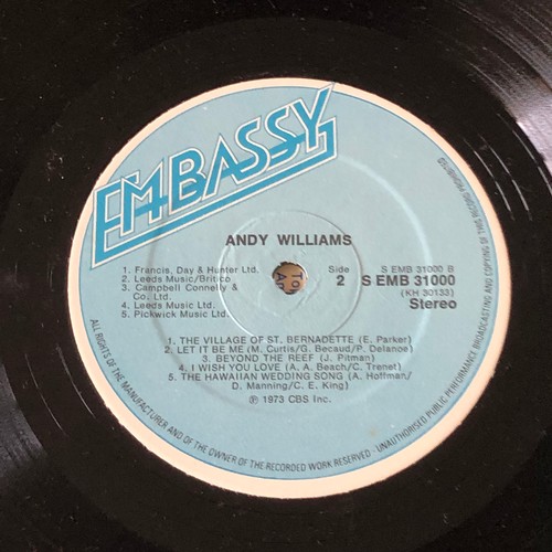 49 - Andy Williams Embassy records stereo EMB 31000