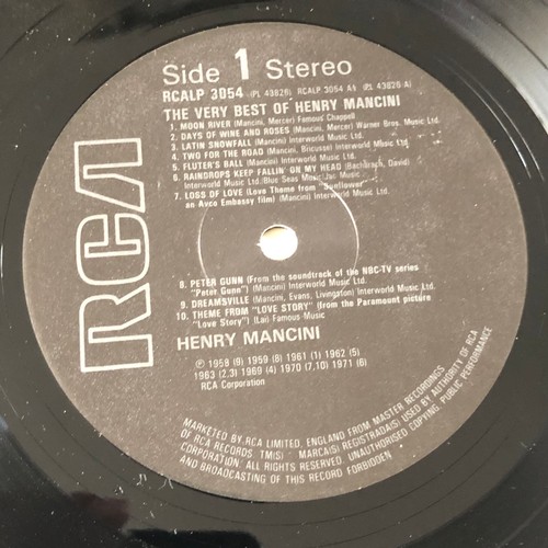 51 - The very best of Henry Mancini. 20 tracks RCA records  RCALP 3054