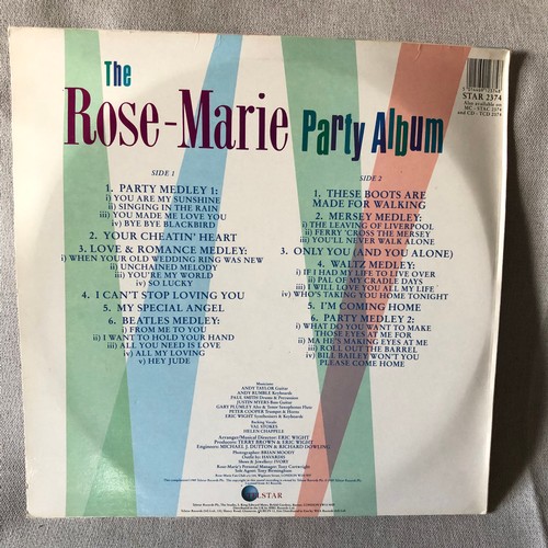 52 - The Rose-Marie Party album. 30 party hits. Telstar. S TAR 2374