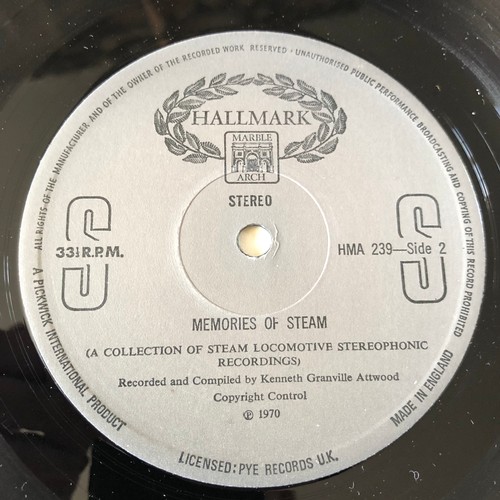 58 - Memories of steam. A collection of steam locomotive stereophonic recordings. Hallmark records. Stere... 