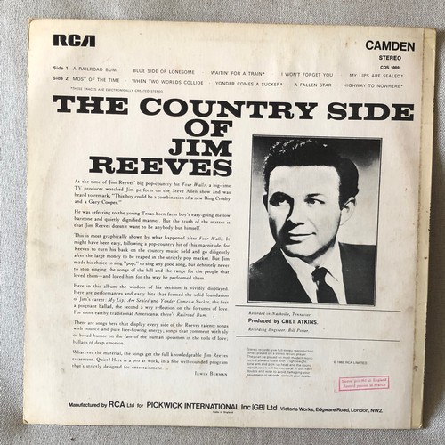 74 - The country side of Jim Reeves. Camden CDS1 000
