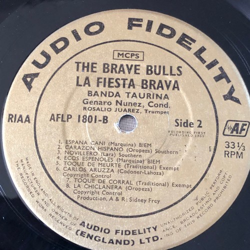 77 - La fiesta Brava. The brave bulls. Musical of the bullfight Ring. AFLP 1801