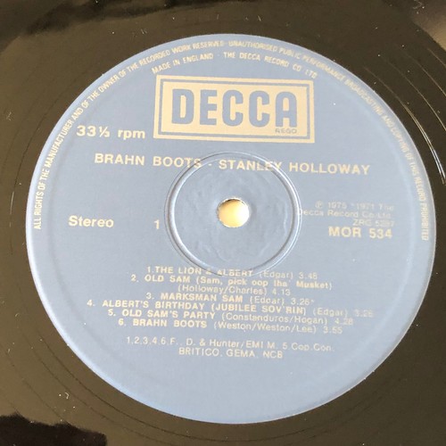 79 - Stanley Holloway. Brahn boots. Decca Records. MOR534 stereo