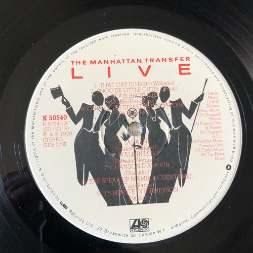 80 - The Manhattan Transfer live. Including poster. Atlantic records  K50540