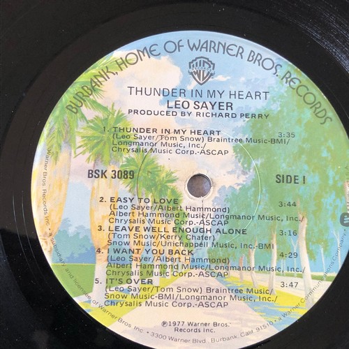 84 - Leo Sayer. Thunder in my heart. Warner Brothers  BSK 3089
