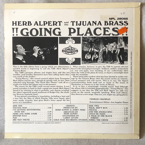 87 - Herb Alpert And the Tijuana Brass. Going places. Pye international NPL28065