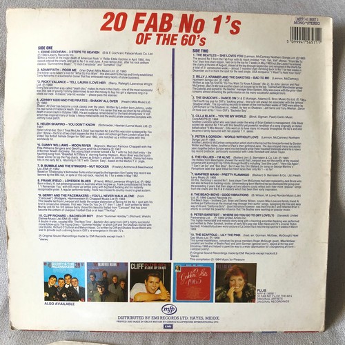 90 - 20 fab Number ones of the 60s. Original artists  Original recordings  MFP 415 6571