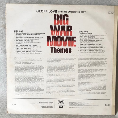 98 - Geoff Love and his orchestra play big war movie themes. MFP 5171 stereo