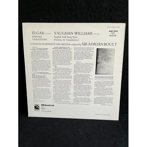 141 - Elgar. enigma variations. Vaughan Williams,  London Symphony Orchestra. EMI,. HMV ASD 2750, stereo