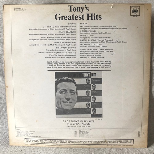 244 - Tony Bennett.  Tony‘s greatest hits. CBS62821
