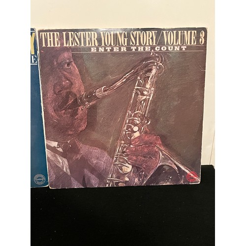 384 - The Lester Young Story. Volume 2 & 3. A musical romance CBS 882633 & Enter the count. CBS 88266