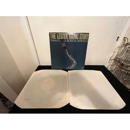 384 - The Lester Young Story. Volume 2 & 3. A musical romance CBS 882633 & Enter the count. CBS 88266