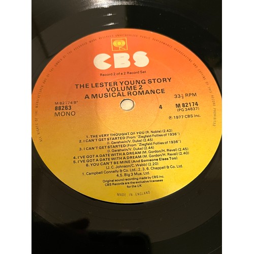384 - The Lester Young Story. Volume 2 & 3. A musical romance CBS 882633 & Enter the count. CBS 88266