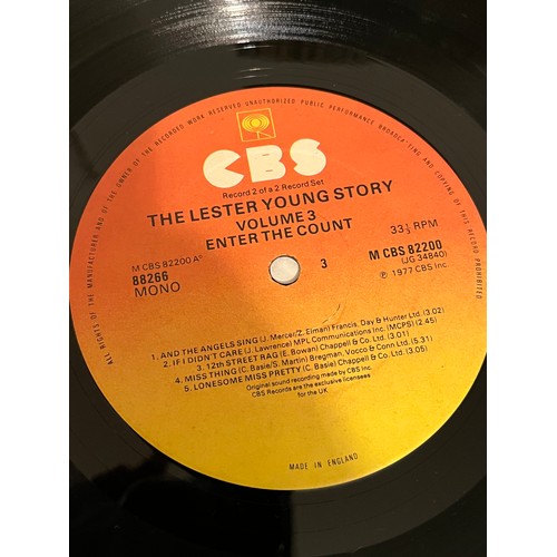 384 - The Lester Young Story. Volume 2 & 3. A musical romance CBS 882633 & Enter the count. CBS 88266