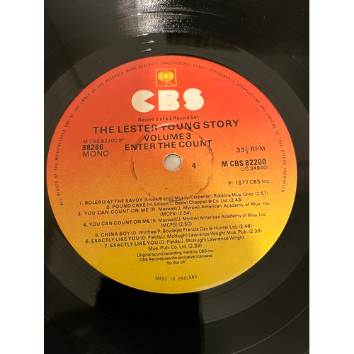 384 - The Lester Young Story. Volume 2 & 3. A musical romance CBS 882633 & Enter the count. CBS 88266