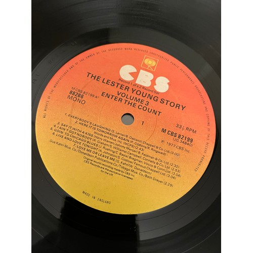 384 - The Lester Young Story. Volume 2 & 3. A musical romance CBS 882633 & Enter the count. CBS 88266
