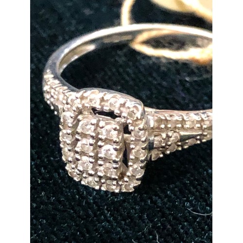 5 - 0.25 carat Diamond 9ct Gold Ring. Size L-M.