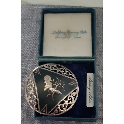 10 - Vintage silver Siamese Brooch