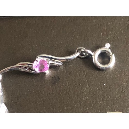 14 - 9ct White Gold and Pink Sapphire 7