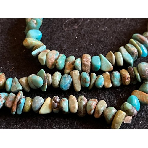 15 - Good quality Turquoise  necklace 90cm.