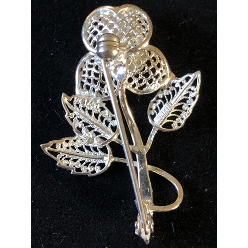 42 - Sterling Silver Thistle brooch