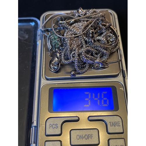 69 - Scrap .925 sterling silver jewellery 34.6g