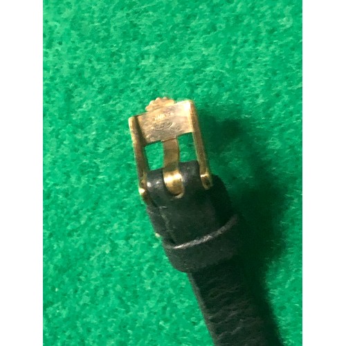 75 - Ingersoll Gold ladies watch. On Rolex leather strap.
