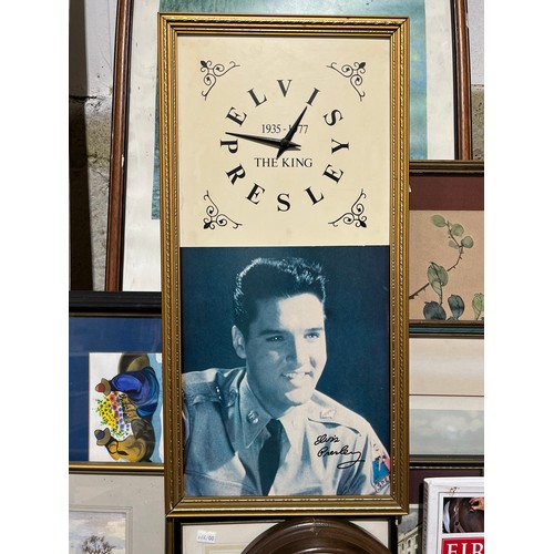 85 - Elvis framed poster clock
