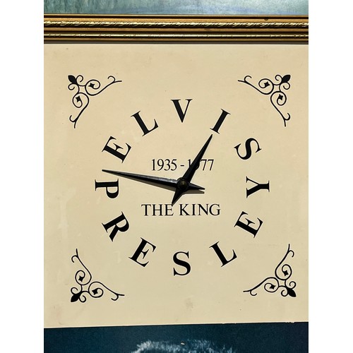 85 - Elvis framed poster clock