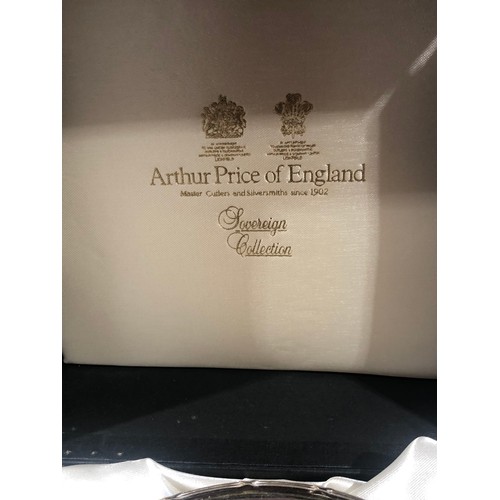 128 - Arthur Price silver plated bottle coaster in box
