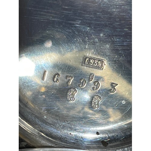 134 - Jeanneret Freres. Swiss silver 0.935 % pure with the three bears hallmark and id No. 167993  Excelsi... 