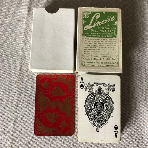 152 - Chas Goodall & sons Ltd oriental gilt design playing cards in original box