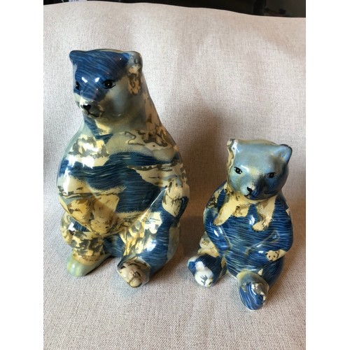 158 - A pair of Collage Bears