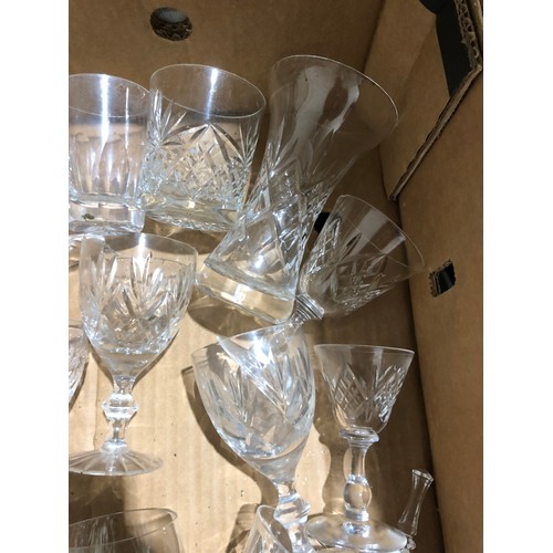 178 - Collection of mixed cut glasses