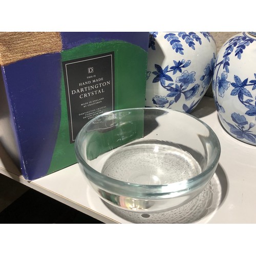 209 - Large Dartington clear glass bowl